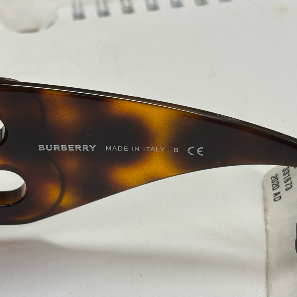 New Burberry B4312 3316/73 Light Havana Square Sunglasses - Picture 9 of 12